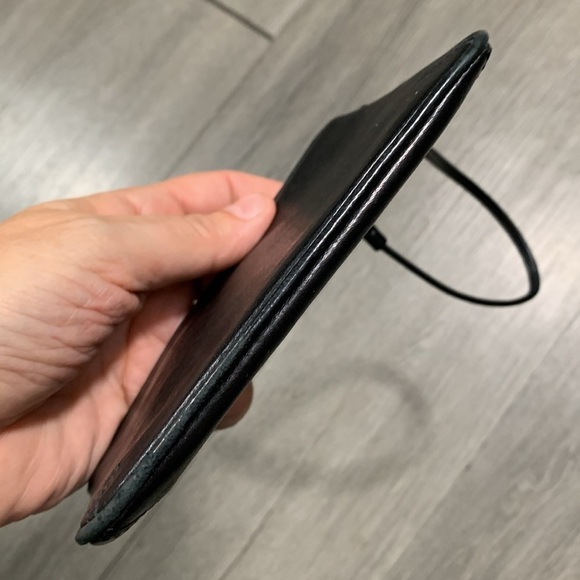 Coach Legacy Black Leather Wristlet Signature C Lining 6” X 4” - Picture 6 of 8